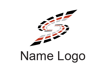 Digital bars forming letter S logo