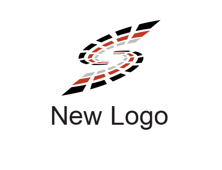 Digital bars forming letter S logo