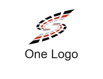 Digital bars forming letter S logo