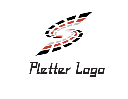 Digital bars forming letter S logo
