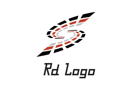 Digital bars forming letter S logo