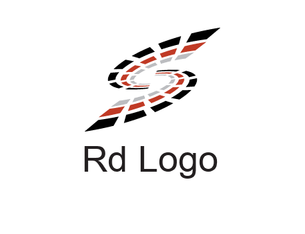 Digital bars forming letter S logo