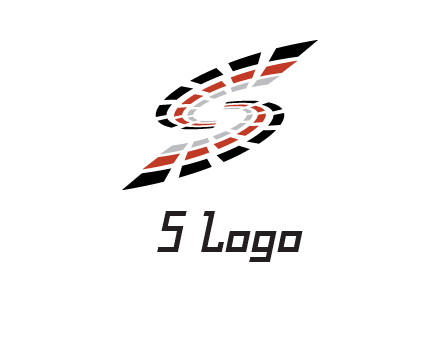 Digital bars forming letter S logo