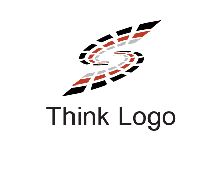 Digital bars forming letter S logo