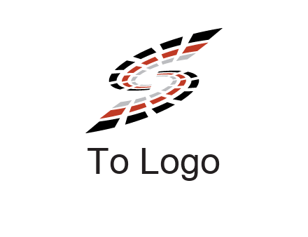 Digital bars forming letter S logo