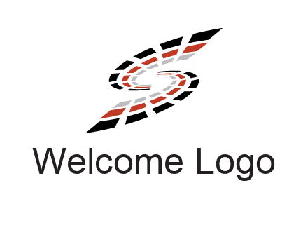 Digital bars forming letter S logo