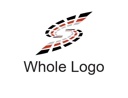 Digital bars forming letter S logo