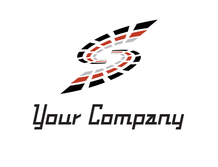 Digital bars forming letter S logo