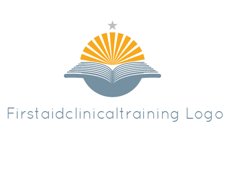 star and sun over an open book