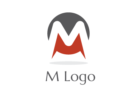 Letter M in a circle logo