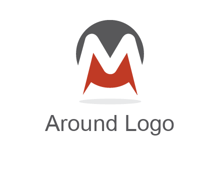 Letter M in a circle logo