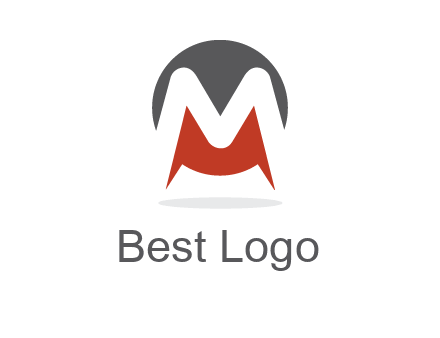 Letter M in a circle logo