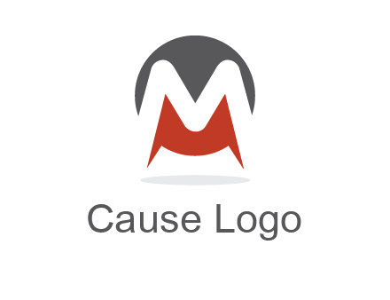 Letter M in a circle logo