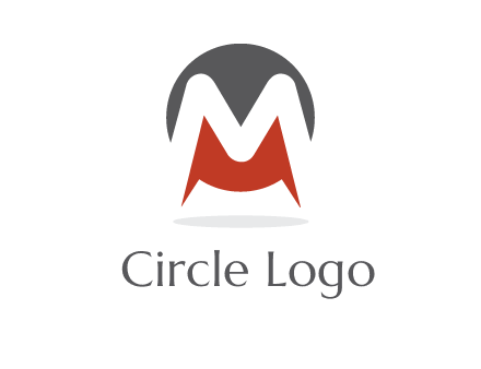Letter M in a circle logo