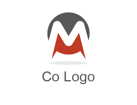 Letter M in a circle logo