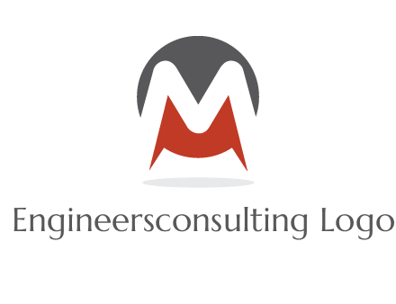 Letter M in a circle logo