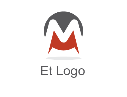 Letter M in a circle logo