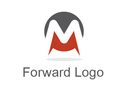 Letter M in a circle logo