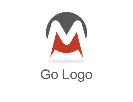 Letter M in a circle logo