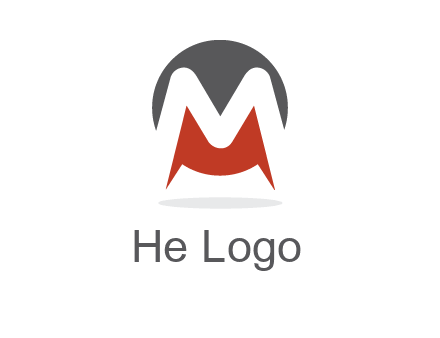 Letter M in a circle logo