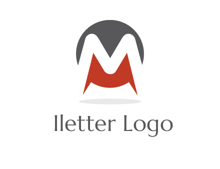 Letter M in a circle logo