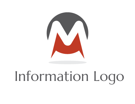 Letter M in a circle logo