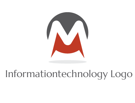 Letter M in a circle logo