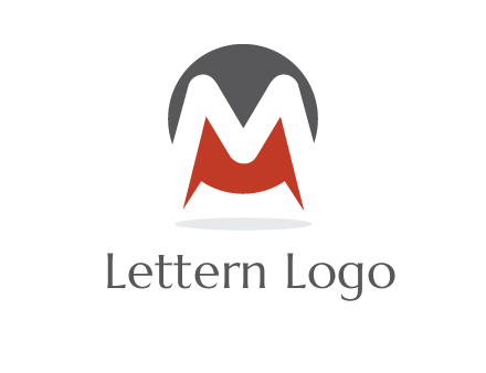 Letter M in a circle logo