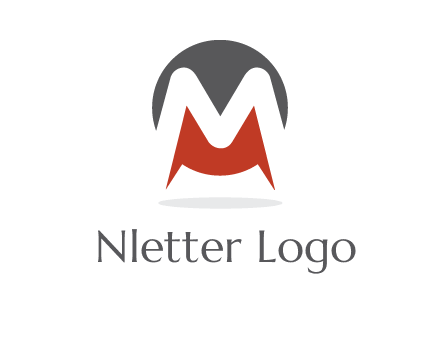 Letter M in a circle logo