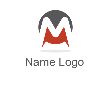Letter M in a circle logo