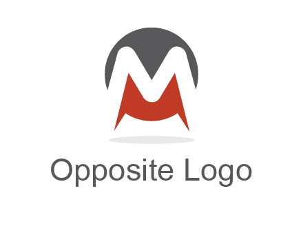 Letter M in a circle logo