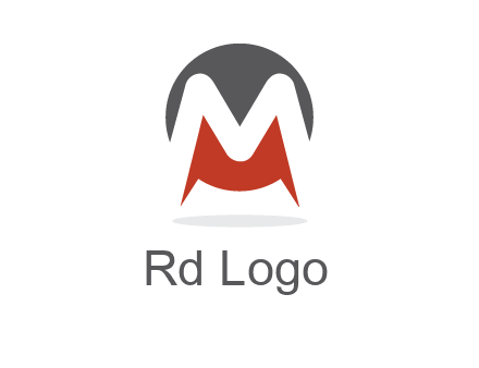 Letter M in a circle logo