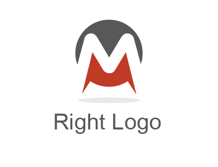 Letter M in a circle logo