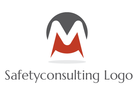 Letter M in a circle logo