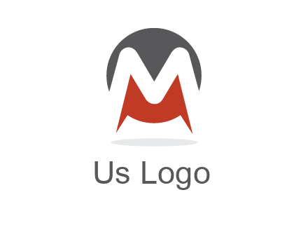 Letter M in a circle logo
