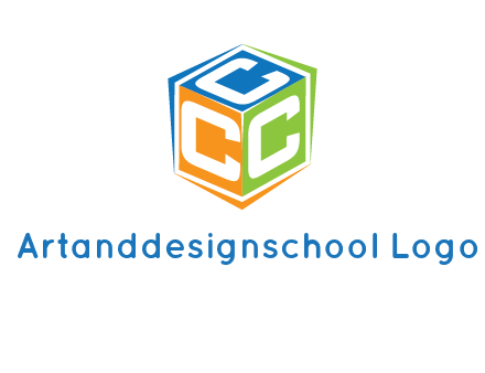 Letters CCC in a cube logo