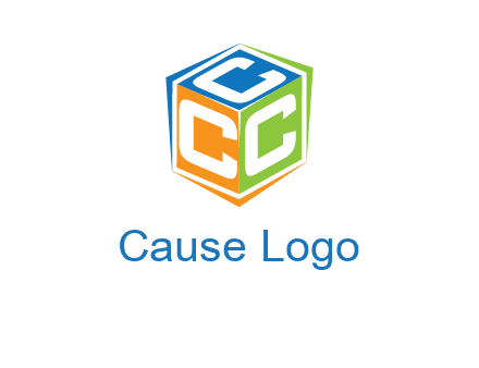 Letters CCC in a cube logo