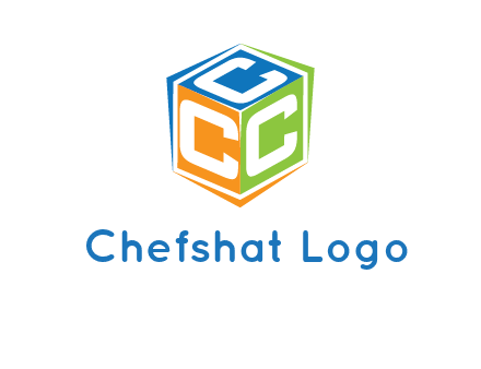 Letters CCC in a cube logo