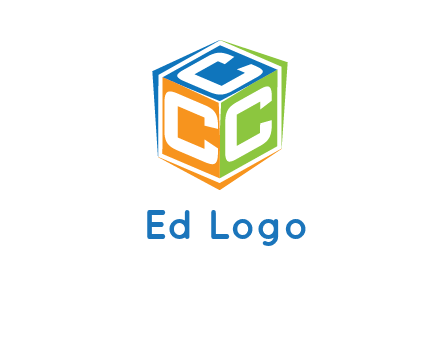 Letters CCC in a cube logo