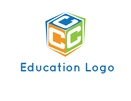 Letters CCC in a cube logo