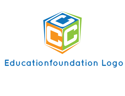 Letters CCC in a cube logo