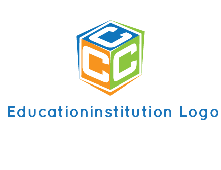 Letters CCC in a cube logo