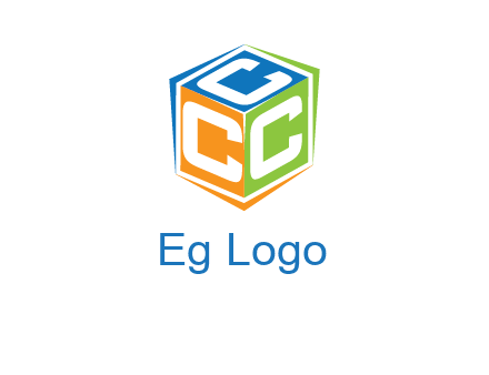 Letters CCC in a cube logo