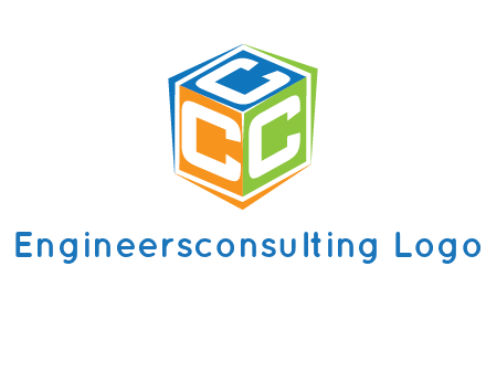 Letters CCC in a cube logo