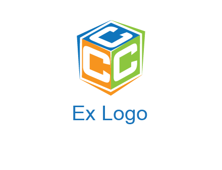 Letters CCC in a cube logo