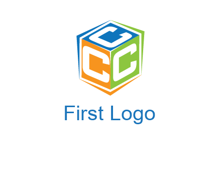 Letters CCC in a cube logo