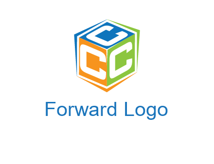 Letters CCC in a cube logo