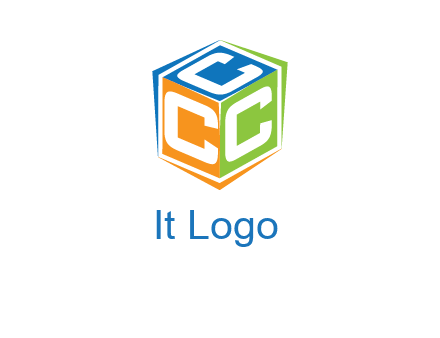 Letters CCC in a cube logo