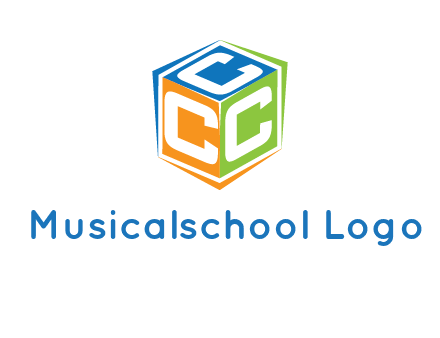 Letters CCC in a cube logo