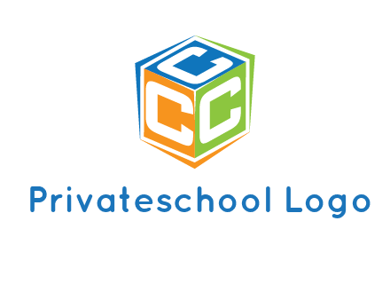 Letters CCC in a cube logo